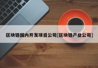 区块链国内开发项目公司[区块链产业公司]