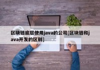 区块链底层使用java的公司[区块链和java开发的区别]